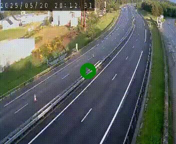 Caméra autoroute A75 à hauteur du col du rocher blanc en direction de Montpellier