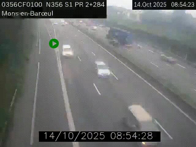 Webcam à l'entrée de Lille en direction du périphérique, à proximité de Mons-en-Baroeul sur la N356