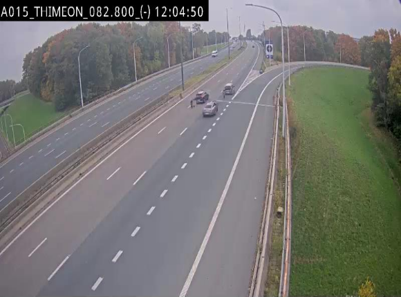 Caméra trafic Belgique - Thiméon - E42, jonction avec A54 (E420) direction La Louvière/Charleroi - BK 82.82