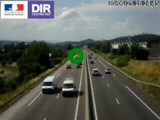 Caméra autoroute à Saint-Etienne (Les Littes) à hauteur du Ikea Saint-Etienne sur l'A72 en direction de Roanne