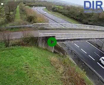 Webcam sur A84 à hauteur de Pont-Farcy, au niveau du pont autoroutier sur la Vire, au sud de Saint-Lô