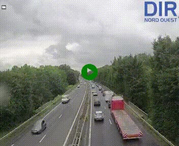Webcam sur le périphérique de Caen (N814) à l'est de la ville, à Mondeville hauteur de la sortie 2, Presqu'île-Rives de l'Orne, au bout de l'autoroute A13