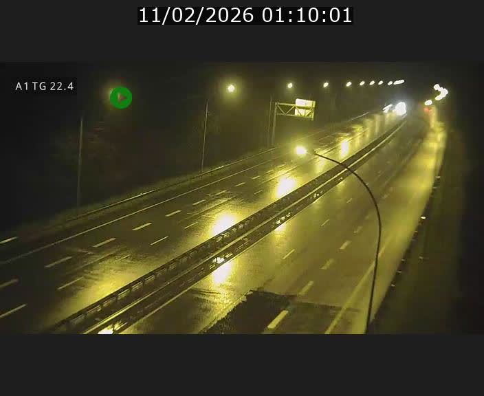 Traffic live webcam Luxembourg Flaxweiler - A1 direction Luxembourg - BK 22.4