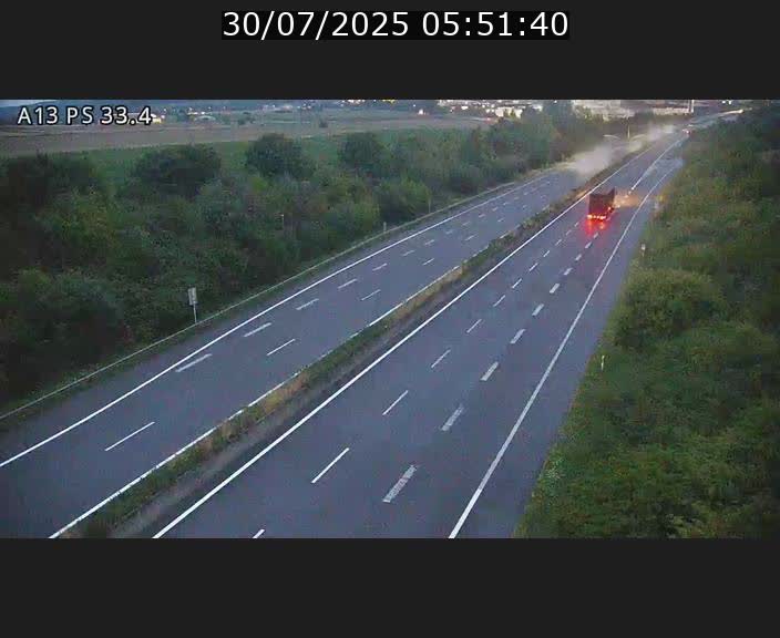 Webcam trafic sur A13 à hauteur de Mondorf-les-Bains en direction d'Altwies