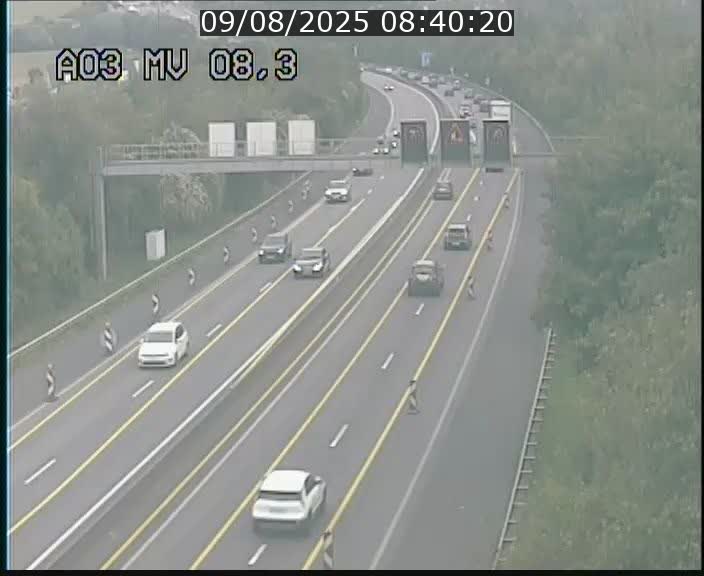 Webcam Autoroute après la Croix de Bettembourg en direction de Luxembourg sur l'A3