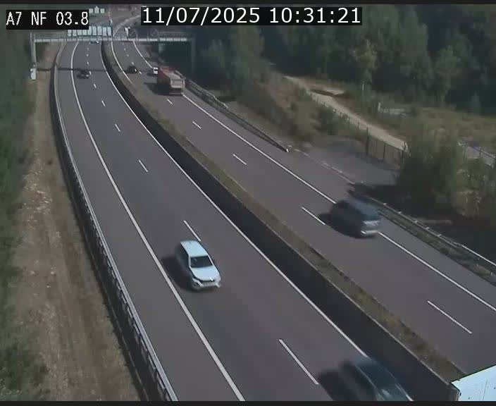 Webcam autoroute A7 au Luxembourg à la sortie du Tunnel Stafelter vers le Nord
