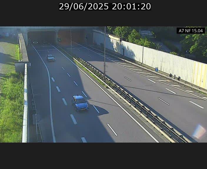 Caméra trafic Luxembourg - A7, Tunnel Mersch, entrée sud, direction Ettelbruck