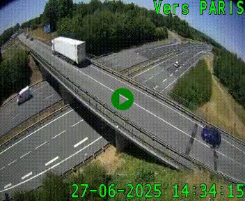 Clone of Caméra routière sur l'autoroute A20 au nord de Limoges, à la jonction avec la N520. Vue orientée vers Paris