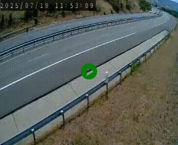 Caméra autoroutière France - A75, Engayresque, entre Millau et Séverac-le-Chateau, en direction de Montpellier