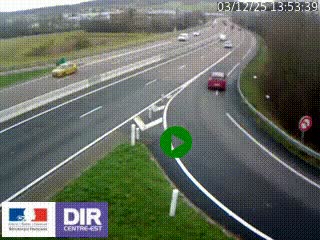 Webcam routière sur la RN6 à Auxerre, à hauteur de la sortie Monéteau, en direction de l'A6 (Gurgy)