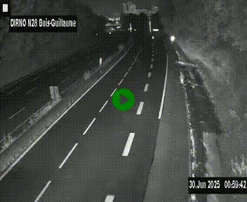 Webcam routière à hauteur de Bois-Guillaume en périphérie de Rouen. Vue orientée vers Rouen