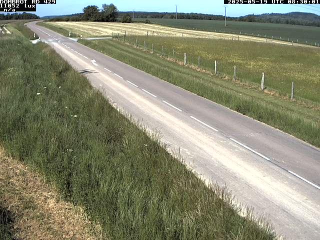Webcam à Dombrot-le-Sec dans le département des Vosges sur la D429 à 407 mètres d'altitude