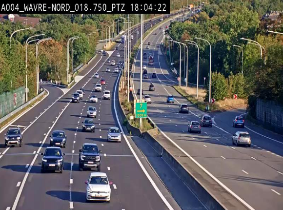 Webcam traffic E411(A4) - BK 18.7 - Bierges (Wavre Nord)