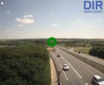 Webcam au début de l'A84 sur le périphérique Ouest de Caen (N814) à hauteur de la sortie 9, Porte de Bretagne