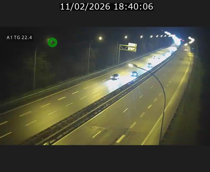 Traffic live webcam Luxembourg Flaxweiler - A1 direction Luxembourg - BK 22.4