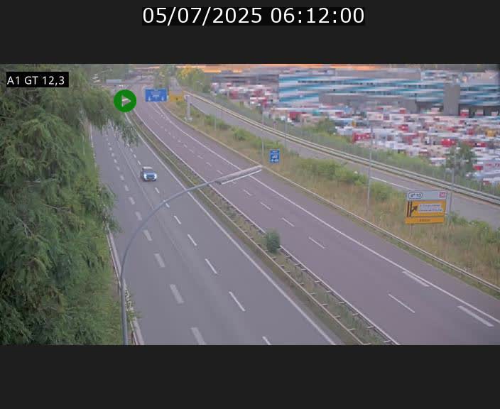 Traffic live webcam Luxembourg Senningerberg - A1 direction Allemagne - BK 12.3