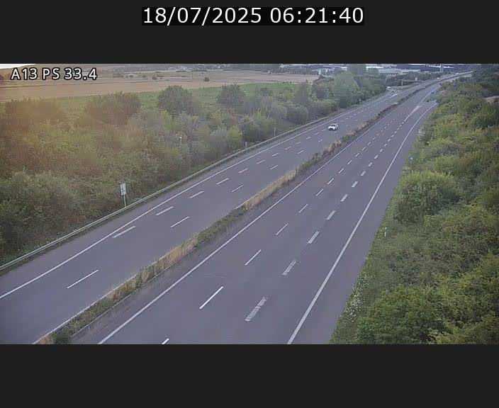 Webcam trafic sur A13 à hauteur de Mondorf-les-Bains en direction d'Altwies