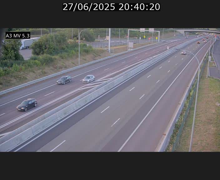 Webcam à l'Aire de Berchem au Luxembourg sur l'A3. Vue orientée vers la France