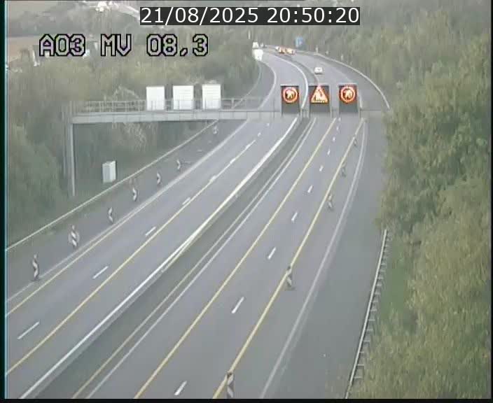 Webcam Autoroute après la Croix de Bettembourg en direction de Luxembourg sur l'A3