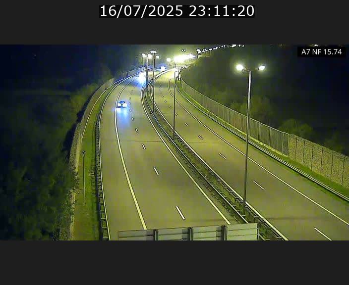 Caméra trafic Luxembourg - A7, Tunnel Mersch, entrée nord, direction Lorentzweiler