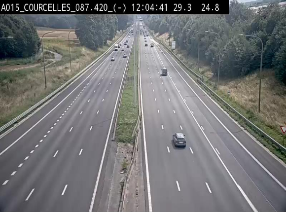 Webcam autoroute Belgique - Viesville - E42 direction Mons - BK 84.35
