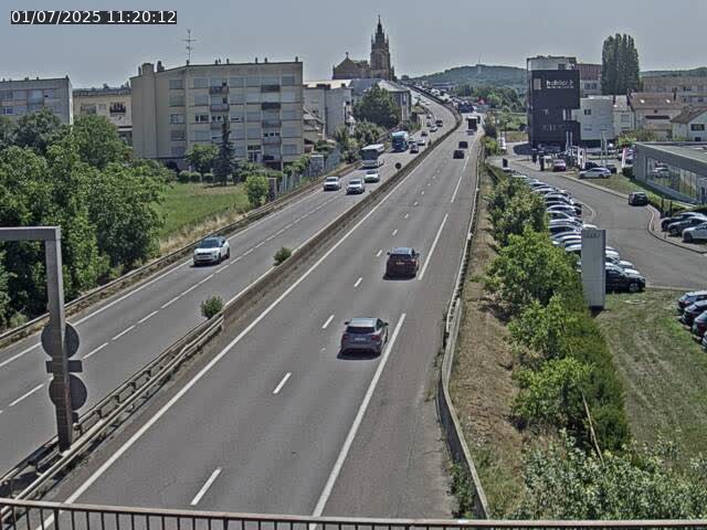 Caméra autoroute France - A31, Thionville direction Metz