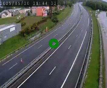 Caméra autoroute A75 à hauteur du col du rocher blanc en direction de Montpellier