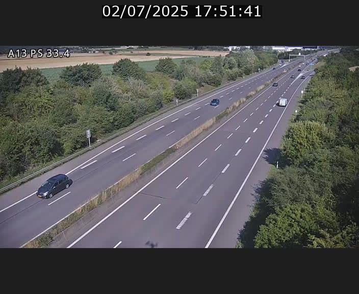 Webcam trafic sur A13 à hauteur de Mondorf-les-Bains en direction d'Altwies