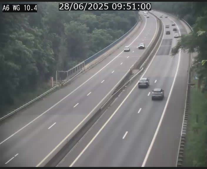 Traffic live webcam Luxembourg Mamer - A6 - BK 10.4 - direction Luxembourg/France/Allemagne