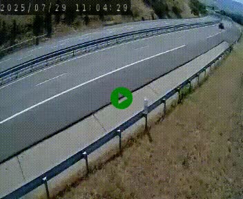 Caméra autoroutière France - A75, Engayresque, entre Millau et Séverac-le-Chateau, en direction de Montpellier