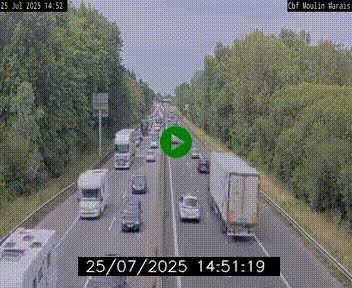 Webcam sur le périphérique de Nantes (N844) entre la Porte de Saint-Luce et la Porte d'Anjou, à l'est de la ville