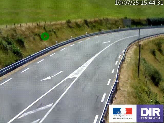 Webcam sur le col Pin Bouchain, vue orientée vers Roanne, en provenance de Lyon sur la nationale 7 (N7)