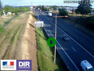 Webcam à Mably, à proximité de Roanne en direction de Moulins sur la N7