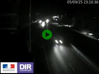 Caméra autoroute sur A6 - Valvert, près de Lyon, en direction de Paris, à hauteur de la sortie 36 Porte du Valvert