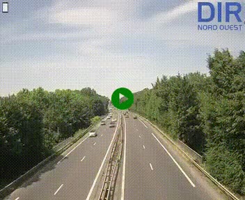 Webcam sur le périphérique de Caen (N814) à l'est de la ville, à Mondeville hauteur de la sortie 2, Presqu'île-Rives de l'Orne, au bout de l'autoroute A13