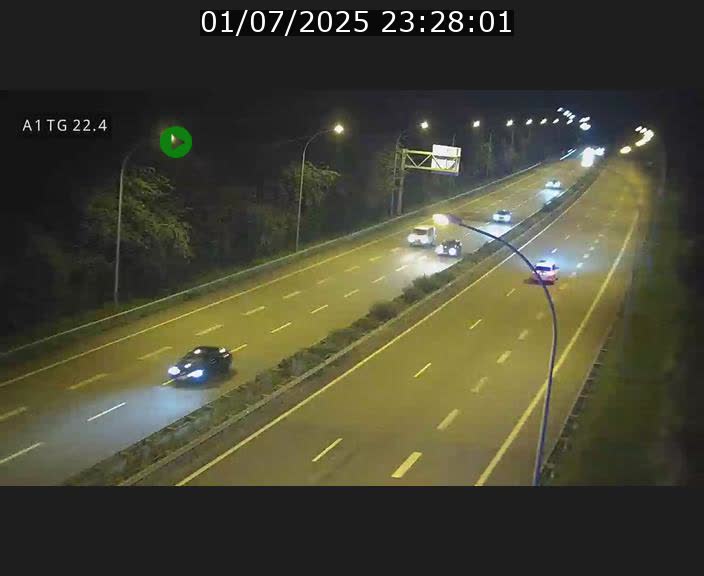 Traffic live webcam Luxembourg Flaxweiler - A1 direction Luxembourg - BK 22.4