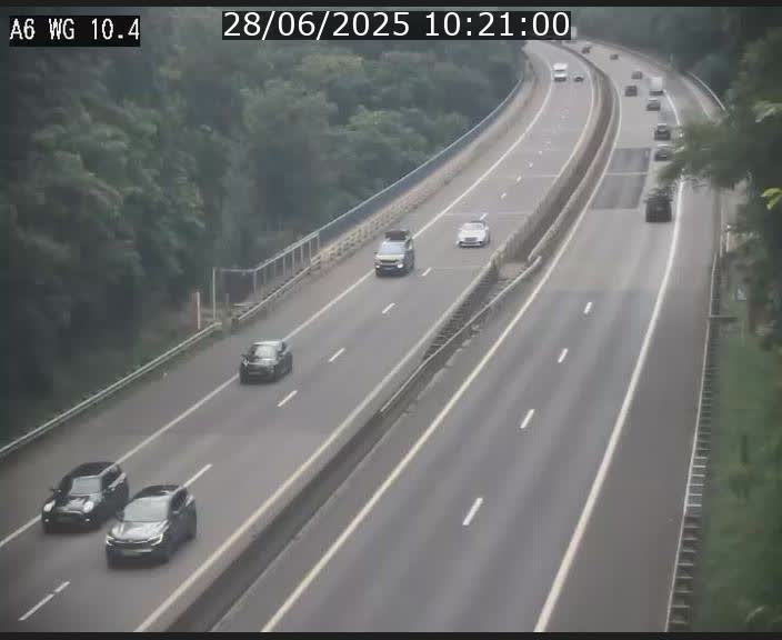 Traffic live webcam Luxembourg Mamer - A6 - BK 10.4 - direction Luxembourg/France/Allemagne