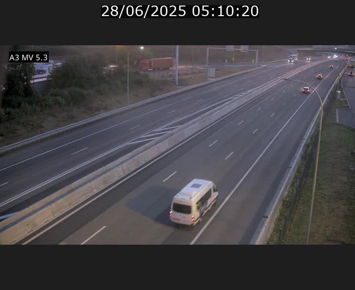 Webcam à l'Aire de Berchem au Luxembourg sur l'A3. Vue orientée vers la France