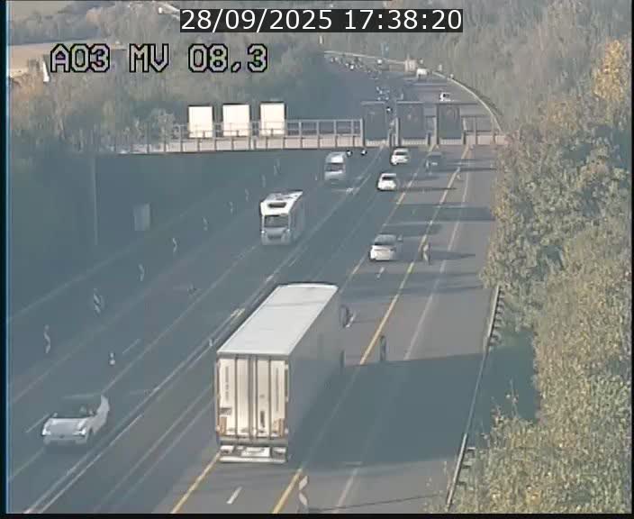 Webcam Autoroute après la Croix de Bettembourg en direction de Luxembourg sur l'A3