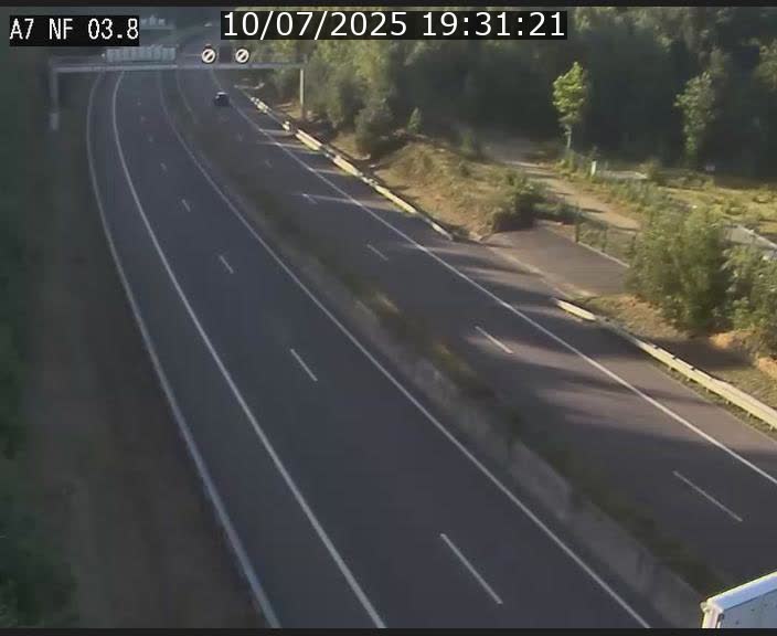 Webcam autoroute A7 au Luxembourg à la sortie du Tunnel Stafelter vers le Nord