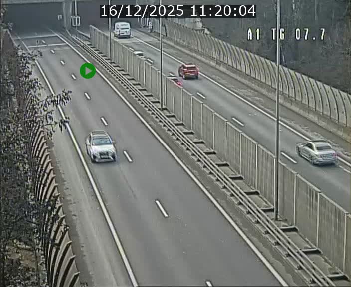 Traffic live webcam Luxembourg Kirchberg - A1 direction Luxembourg-ville - BK 7.7