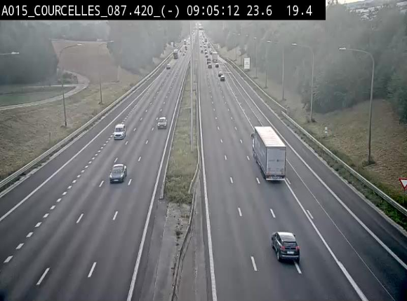 Webcam autoroute Belgique - Viesville - E42 direction Mons - BK 84.35