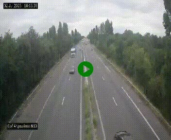 Webcam routière à la fin de la N10, en périphérique ouest d'Angouleme, proche de la jonction avec l'A10