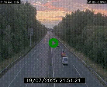 Webcam sur le périphérique de Nantes (N844) entre la Porte de Saint-Luce et la Porte d'Anjou, à l'est de la ville