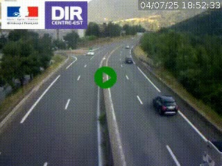Caméra sur la Nationale 90 (N90) à La Léchère, en direction et à proximité d'Albertville