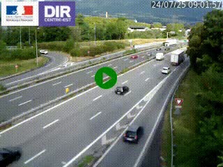 Caméra routière à hauteur de la sortie 15 Chambéry-centre au PK 4,103 en direction d'Albertville