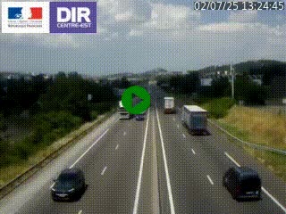 Caméra autoroute à Saint-Etienne (Les Littes) à hauteur du Ikea Saint-Etienne sur l'A72 en direction de Roanne