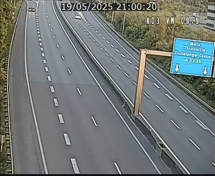Webcam Autoroute à la Croix de Bettembourg - A3 - BK 9.9 - direction France
