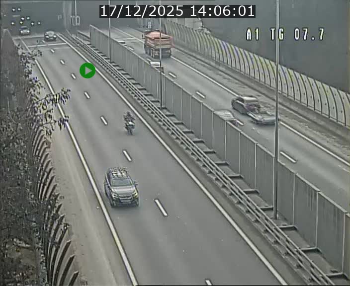 Traffic live webcam Luxembourg Kirchberg - A1 direction Luxembourg-ville - BK 7.7