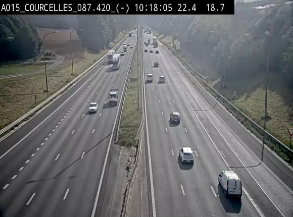 Webcam autoroute Belgique - Viesville - E42 direction Mons - BK 84.35
